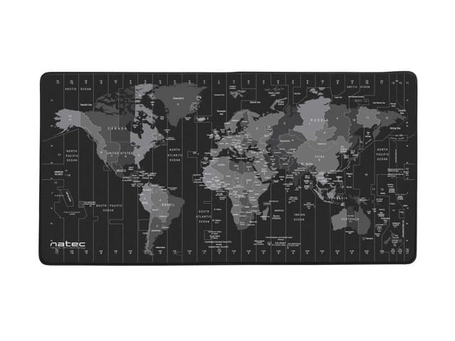Natec Podkładka pod mysz Time zone Map Maxi 800x400