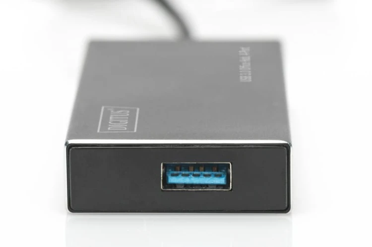 Digitus HUB/Koncentrator 4-portowy USB 3.0 SuperSpeed, aktywny, aluminium