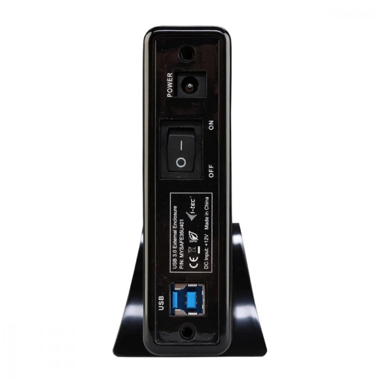 i-tec MYSAFE Advanced 3,5" USB 3.0 Obudowa zewnętrzna na dyski  HDD i SSD SATA I II III czarna aluminiowa