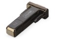 Digitus Konwerter / Adapter USB-A 2.0 męski do RS232 (DB9) męski | Chipset Prolific PL2303GT | Mocowanie na śruby | z dodatkowym kablem 0.8m