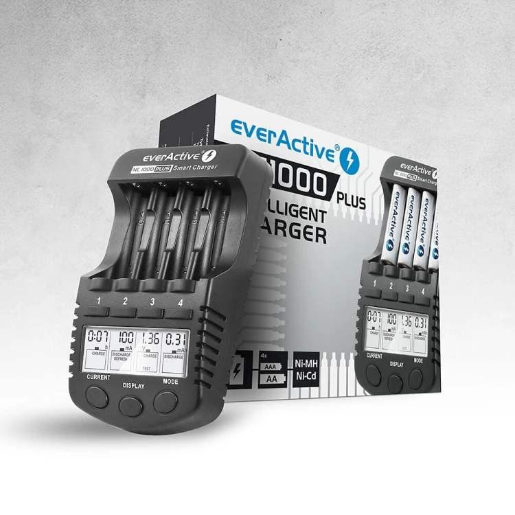 everActive Ładowarka procesorowa NC-1000 PLUS do akumulatorków AA/AAA