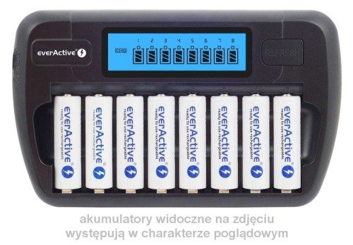 everActive Ładowarka akumulatorowa NC-800 do 8 akumulatorków AA/AAA