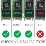 AXAGON EEM2-SG2 Obudowa zewnętrzna aluminiowa bezśrubowa USB-C 3.2 Gen 2 M.2 NVMe & SATA SSD + USB-A - USB-C redukcja