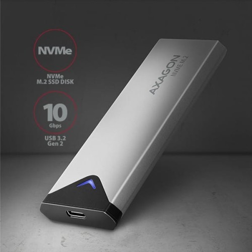 AXAGON EEM2-UG2 Obudowa zewnętrzna aluminiowa, USB-C 3.2 Gen 2 - M.2 NVMe SSD, długość 42 do 80 mm