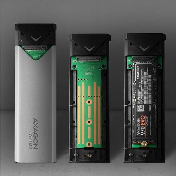 AXAGON EEM2-UG2 Obudowa zewnętrzna aluminiowa, USB-C 3.2 Gen 2 - M.2 NVMe SSD, długość 42 do 80 mm