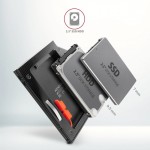 AXAGON RSS-CD09 Ramka na 2,5" SSD-HDD do gniazda DVD, 9.5mm LED aluminium