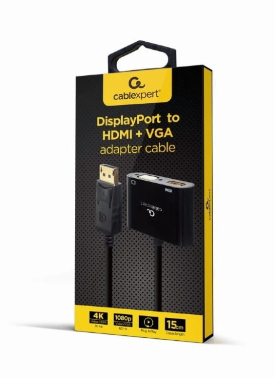 Gembird Adapter DisplayPort do HDMI + VGA
