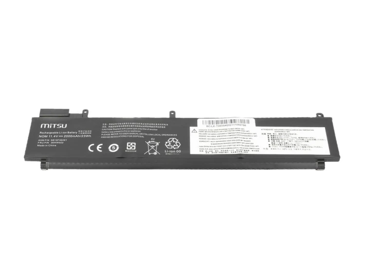 Mitsu Bateria do Lenovo ThinkPad T460s, T470s - tylna bateria 2000 mAh (23 Wh) 11.4 Volt