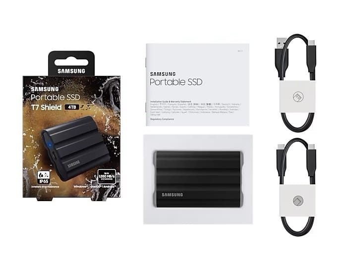 Samsung Dysk zewnętrzny SSD Portable SSD T7 Shield USB3.2 czarny