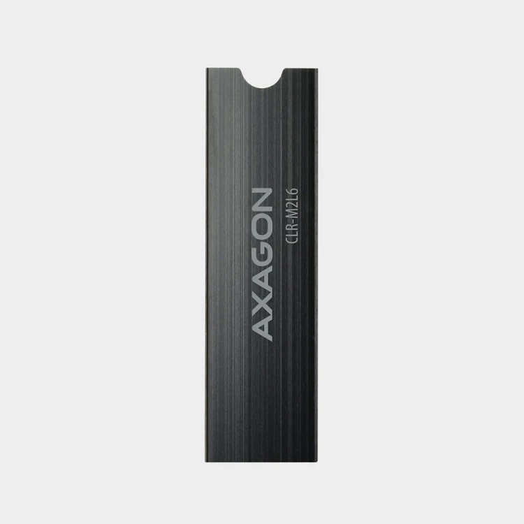 AXAGON CLR-M2L6 Chłodnica aluminiowa pasywna do dysku M.2 SSD, ALU korpus silikonowe podkładki termiczne, wysokość 6mm