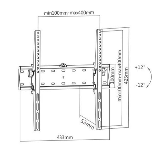 Gembird Uchwyt ścienny do telewizora (regulowany), 32 cale-55 cali,  (40 kg)
