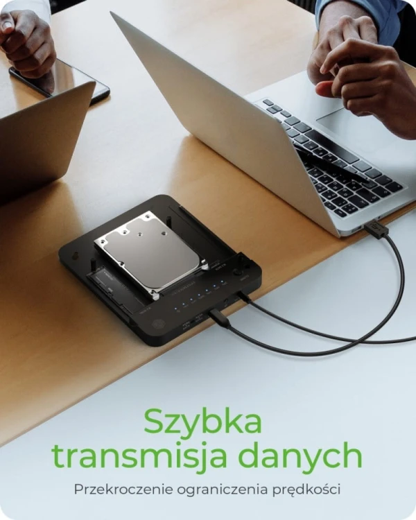 IcyBox Stacja dokująca/klonująca IB-2915MSCL-C31 M.2  dla M.2 0NVMe i SATA 2,5/3,5 SSD/HDD