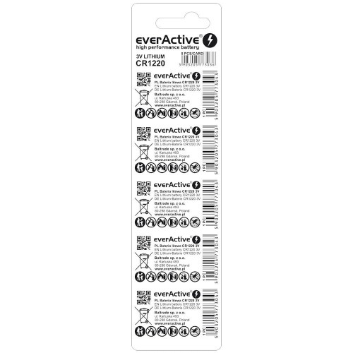 everActive Baterie litowe mini CR1220 blister 5 sztuk