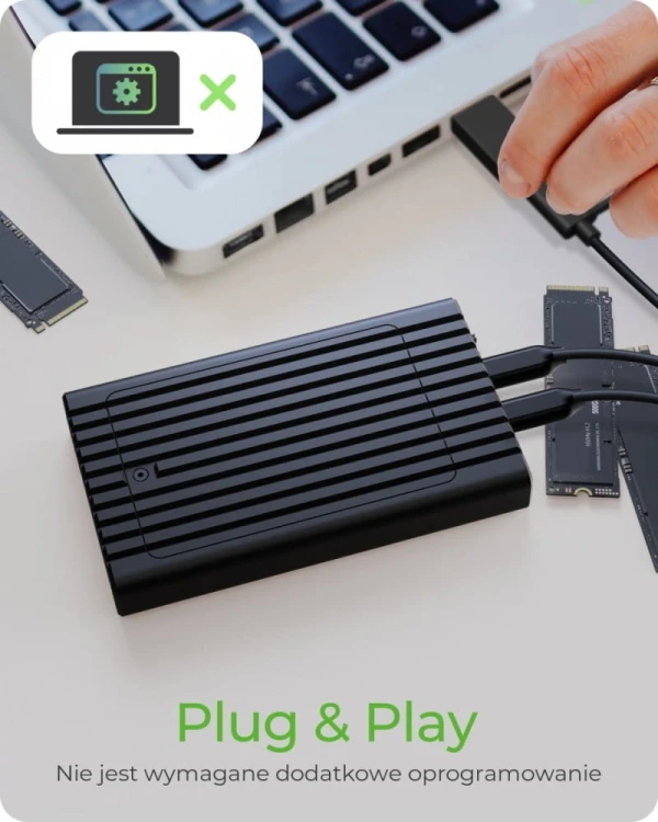 IcyBox Stacja ICY BOX IB-2817MCL-C31  z funkcją klonowania dla 2x NVMe  SSD