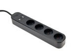 Gembird Inteligentna listwa Tuya 4xDE 2xUSB-A 1xUSB-C Czarna