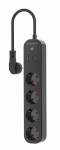 Gembird Inteligentna listwa Tuya 4xDE 2xUSB-A 1xUSB-C Czarna