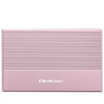 Qoltec Obudowa | Kieszeń na dysk SSD HDD 2.5 cala | SATA | USB 3.0 | Super  speed 5Gb/s | 2TB | Różowy