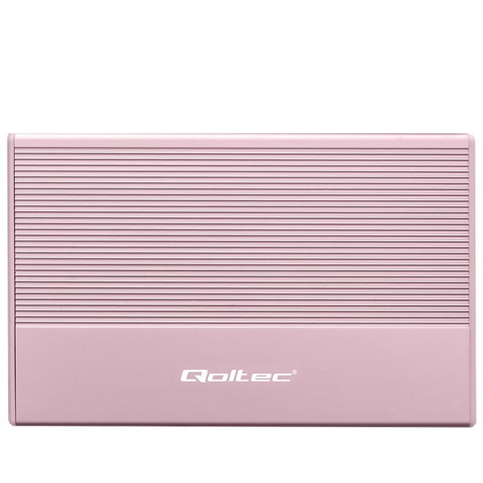 Qoltec Obudowa | Kieszeń na dysk SSD HDD 2.5 cala | SATA | USB 3.0 | Super  speed 5Gb/s | 2TB | Różowy