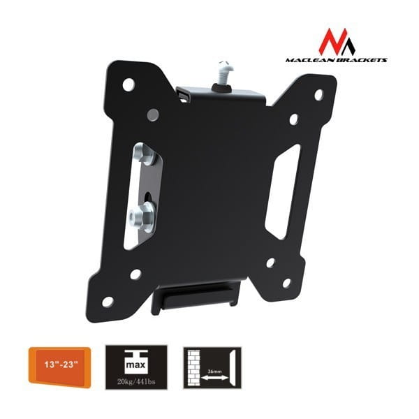 Maclean Uchwyt do telewizora lub monitora 13-27" MC-596 czarny 20kg  max vesa 100x100 TV