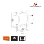 Maclean Uchwyt do telewizora lub monitora 13-27" MC-596 czarny 20kg  max vesa 100x100 TV