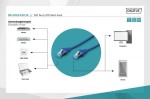 Digitus Patch cord U/UTP kat.5e PVC 1m niebieski