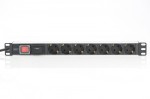 Digitus Listwa zasilająca PDU 19" RACK 7xSchuko, 2m 1xSchuko, 16A, wł./wył., zab.przepięciowe, aluminiowa