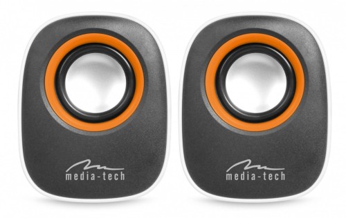 Media-Tech IBO - GŁOŚNIKI STEREO ZASILANE Z PORTU USB, RMS 6W, REGULACJA    GŁOŚNOSCI, BIAŁE