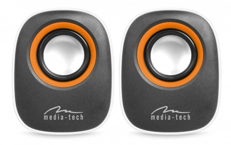 Media-Tech IBO - GŁOŚNIKI STEREO ZASILANE Z PORTU USB, RMS 6W, REGULACJA    GŁOŚNOSCI, BIAŁE