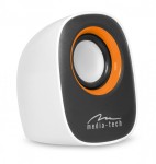 Media-Tech IBO - GŁOŚNIKI STEREO ZASILANE Z PORTU USB, RMS 6W, REGULACJA    GŁOŚNOSCI, BIAŁE