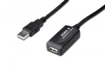 Digitus Kabel przedłużający USB 2.0 HighSpeed Typ USB A/USB A M/Ż aktywny, czarny 15m