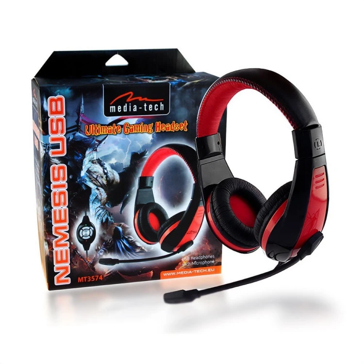 Media-Tech NEMESIS USB Stereofoniczne, gamingowe słuchawki z mikrofonem