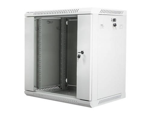 Lanberg Szafa instalacyjna wisząca 19'' 12U 600X450mm szara (drzwi       szklane)