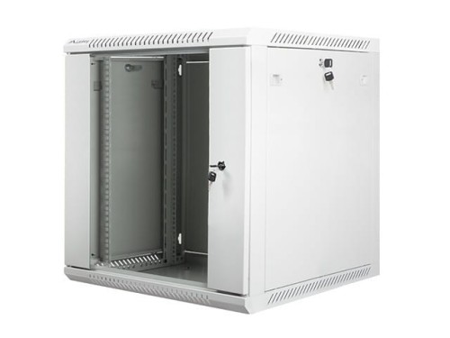 Lanberg Szafa instalacyjna wisząca 19'' 12U 600X600mm szara (drzwi       szklane)
