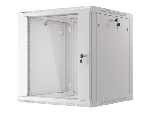 Lanberg Szafa instalacyjna wisząca 19'' 12U 600X600mm szara (drzwi       szklane)