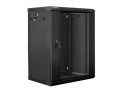 Lanberg Szafa instalacyjna wisząca 19 cali 15U 600X450mm czarna (drzwi szklane)