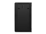 Lanberg Szafa instalacyjna wisząca 19'' 18U 600X450mm czarna (drzwi      szklane)