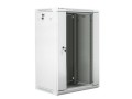 Lanberg Szafa instalacyjna wisząca 19 cali 18U 600X450mm szara (drzwi szklane)