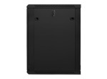 Lanberg Szafa instalacyjna wisząca 19'' 18U 600X600mm czarna (drzwi      szklane)