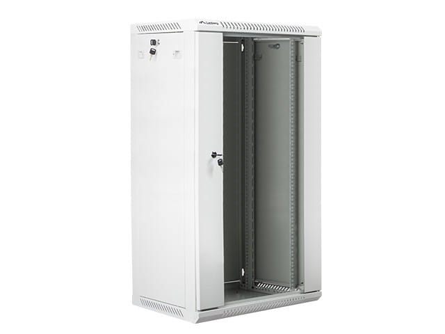 Lanberg Szafa instalacyjna wisząca 19'' 22U 600X450mm szara (drzwi       szklane)