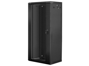 Lanberg Szafa instalacyjna wisząca 19 cali 27U 600X450mm czarna (drzwi szklane)