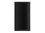 Lanberg Szafa instalacyjna wisząca 19'' 27U 600X450mm czarna (drzwi      szklane)