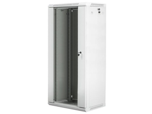 Lanberg Szafa instalacyjna wisząca 19 cali 27U 600X450mm szara (drzwi szklane)