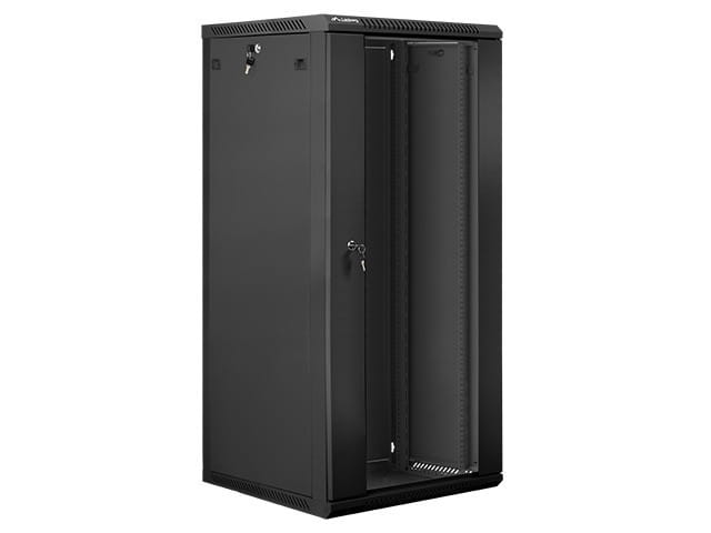 Lanberg Szafa instalacyjna wisząca 19'' 27U 600X600mm czarna (drzwi      szklane)
