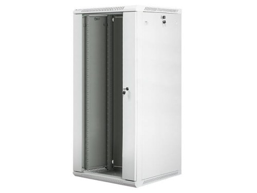 Lanberg Szafa instalacyjna wisząca 19 cali 27U 600X600mm szara (drzwi szklane)