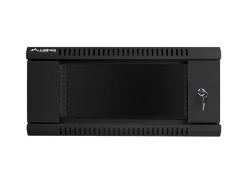 Lanberg Szafa instalacyjna wisząca 19'' 4U 600X450mm czarna (drzwi       szklane)