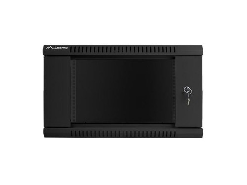 Lanberg Szafa instalacyjna wisząca 19'' 6U 600X450mm czarna (drzwi       szklane)