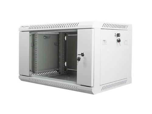Lanberg Szafa instalacyjna wisząca 19'' 6U 600X450mm szara (drzwi        szklane)