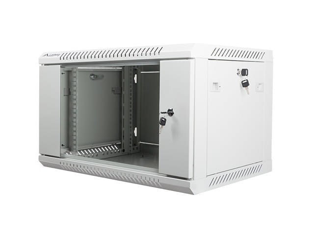 Lanberg Szafa instalacyjna wisząca 19'' 6U 600X450mm szara (drzwi        szklane)