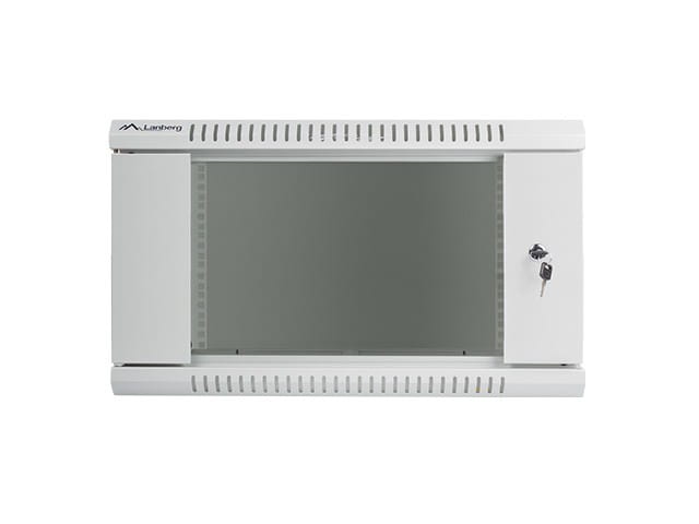 Lanberg Szafa instalacyjna wisząca 19'' 6U 600X450mm szara (drzwi        szklane)