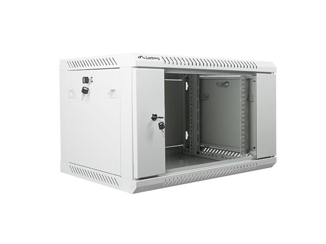 Lanberg Szafa instalacyjna wisząca 19'' 6U 600X450mm szara (drzwi        szklane)